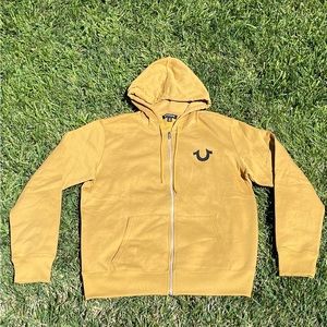 True Religion Zip-up Large/Yellow/Black/Base